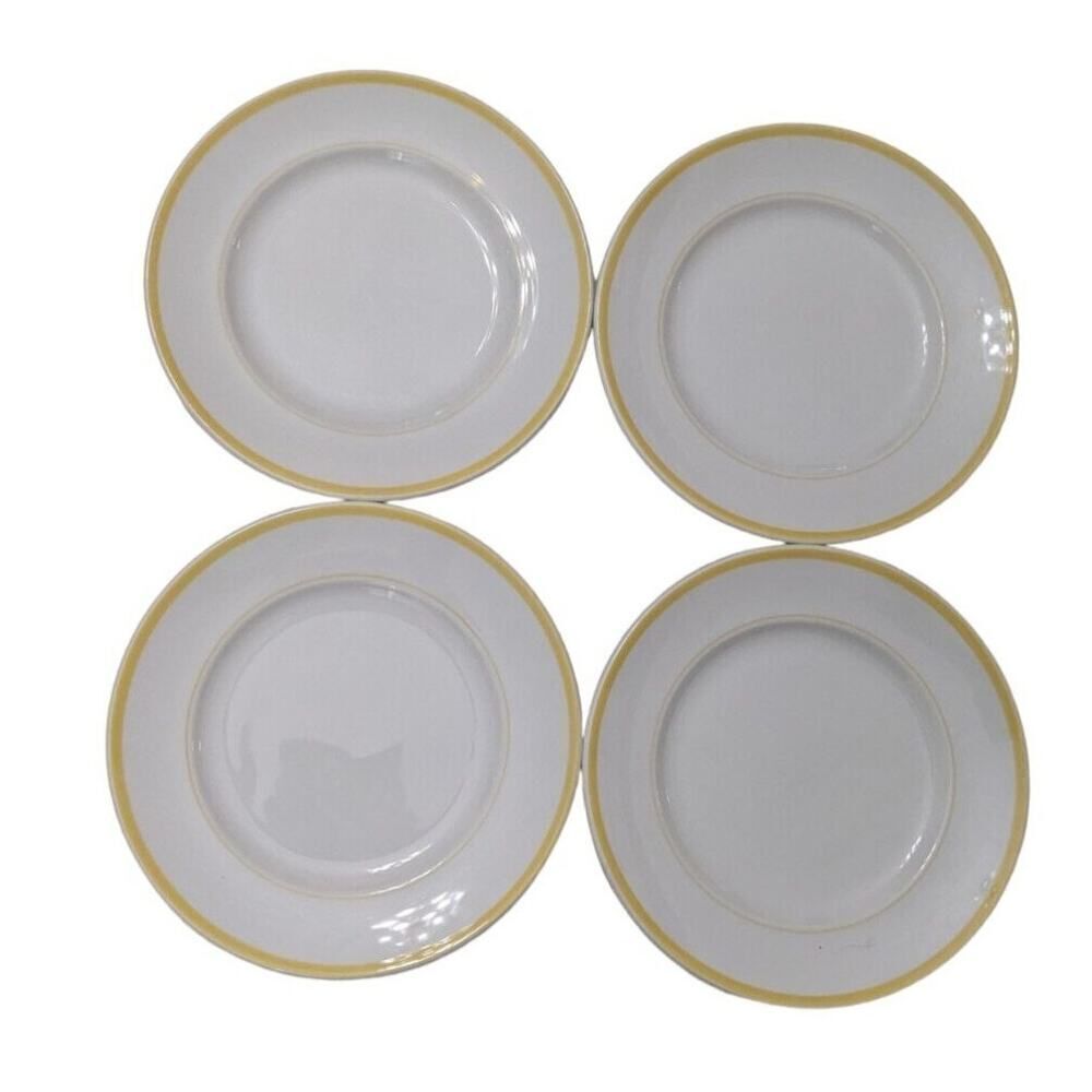 Williams Sonoma Brasserie Yellow Set Of 4 Discontinued‎ 9" Luncheon Plates